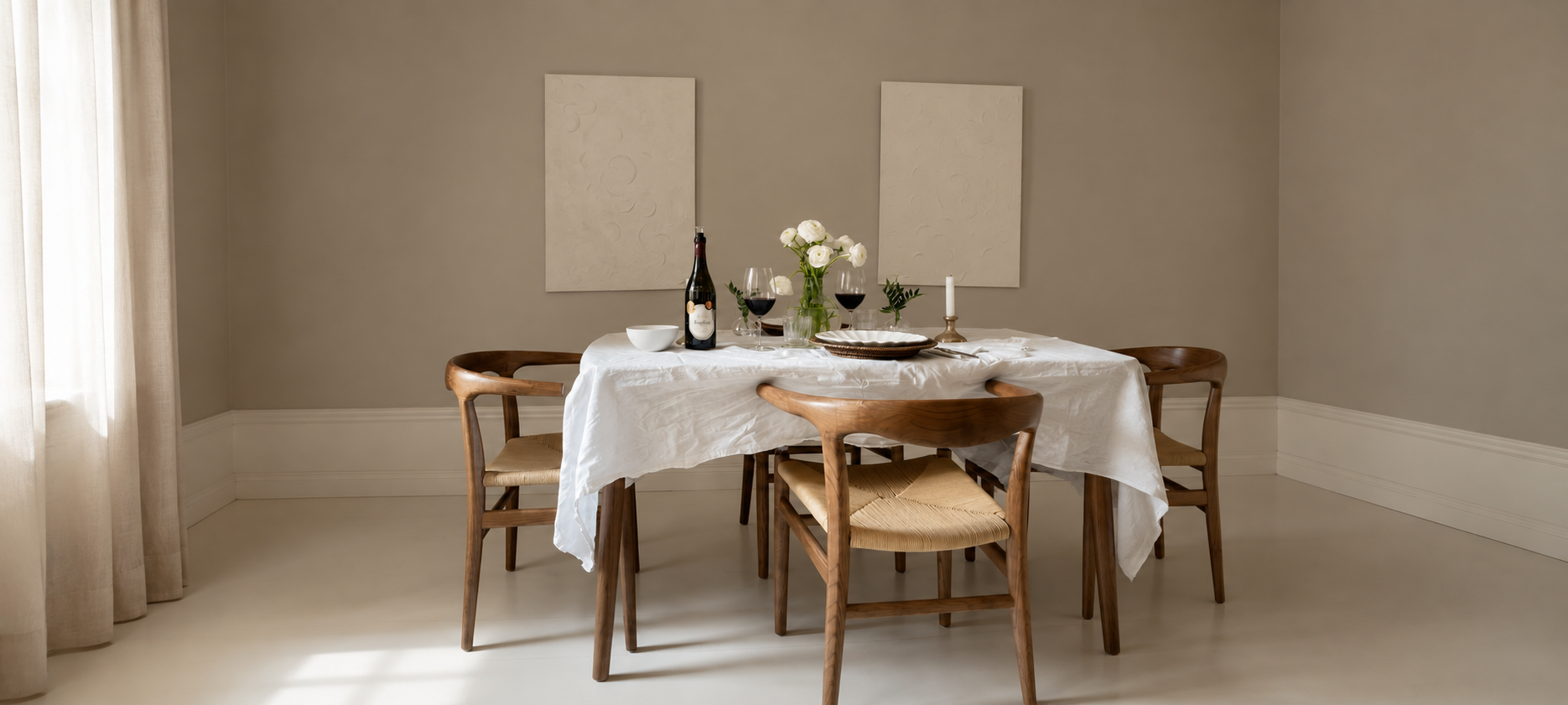 Thoughtfully arranged tableware for everyday dining