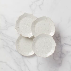 Scalloped Butterfly Dessert Decorative Plates, Set of 4