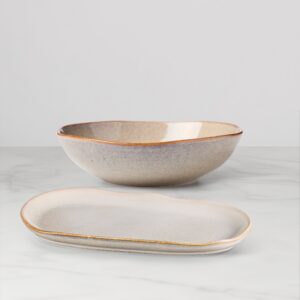 Oatmeal Stoneware Serving Set, 2-Piece