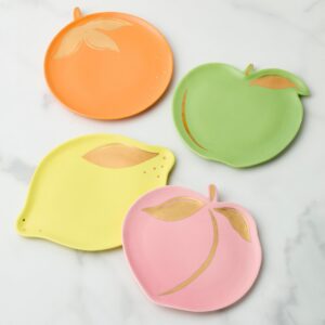 Herb Garden Butterfly Accent Decorative Plates, Set of 4
