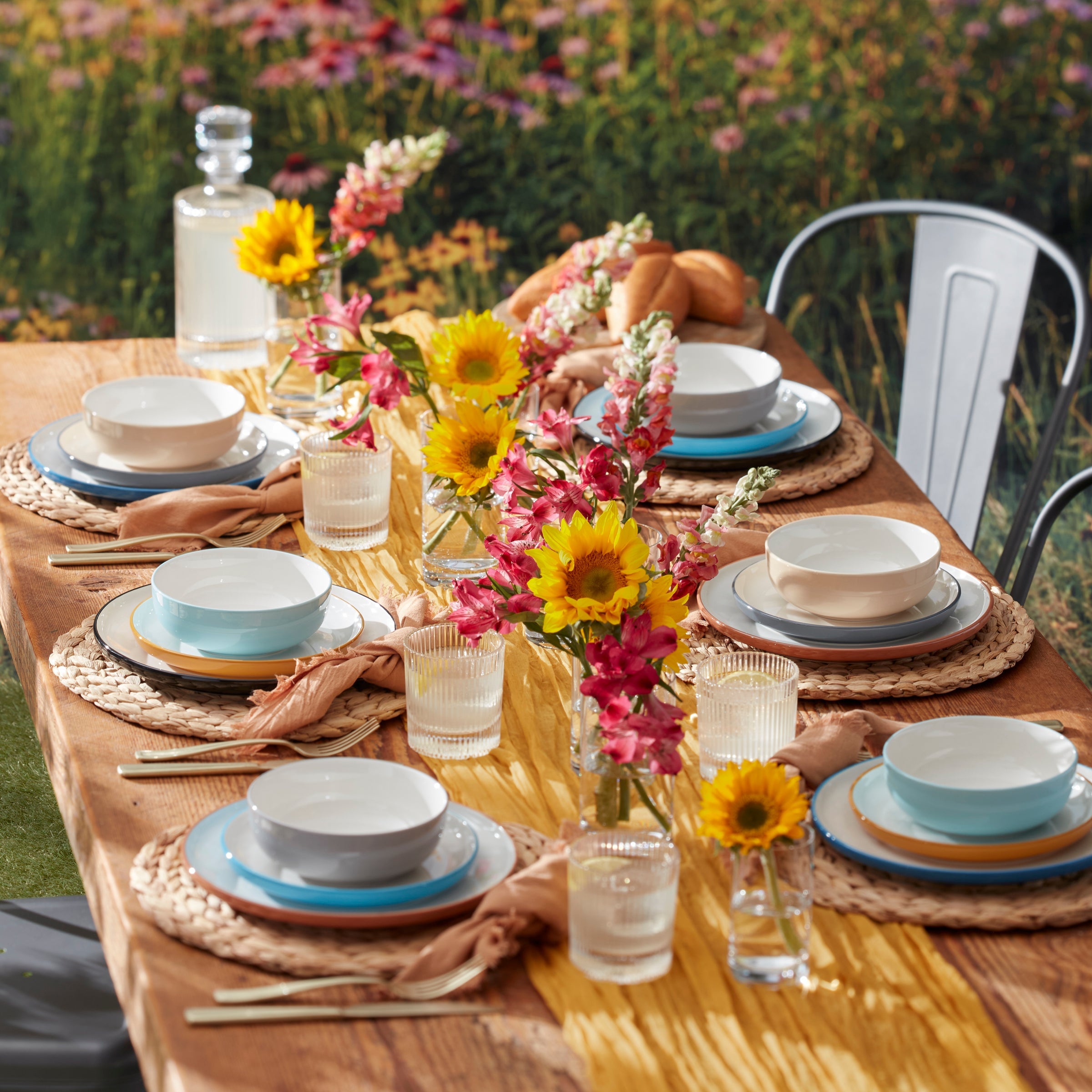 Pumice Ombre Porcelain Dinnerware Set, 12-Piece - Image 6