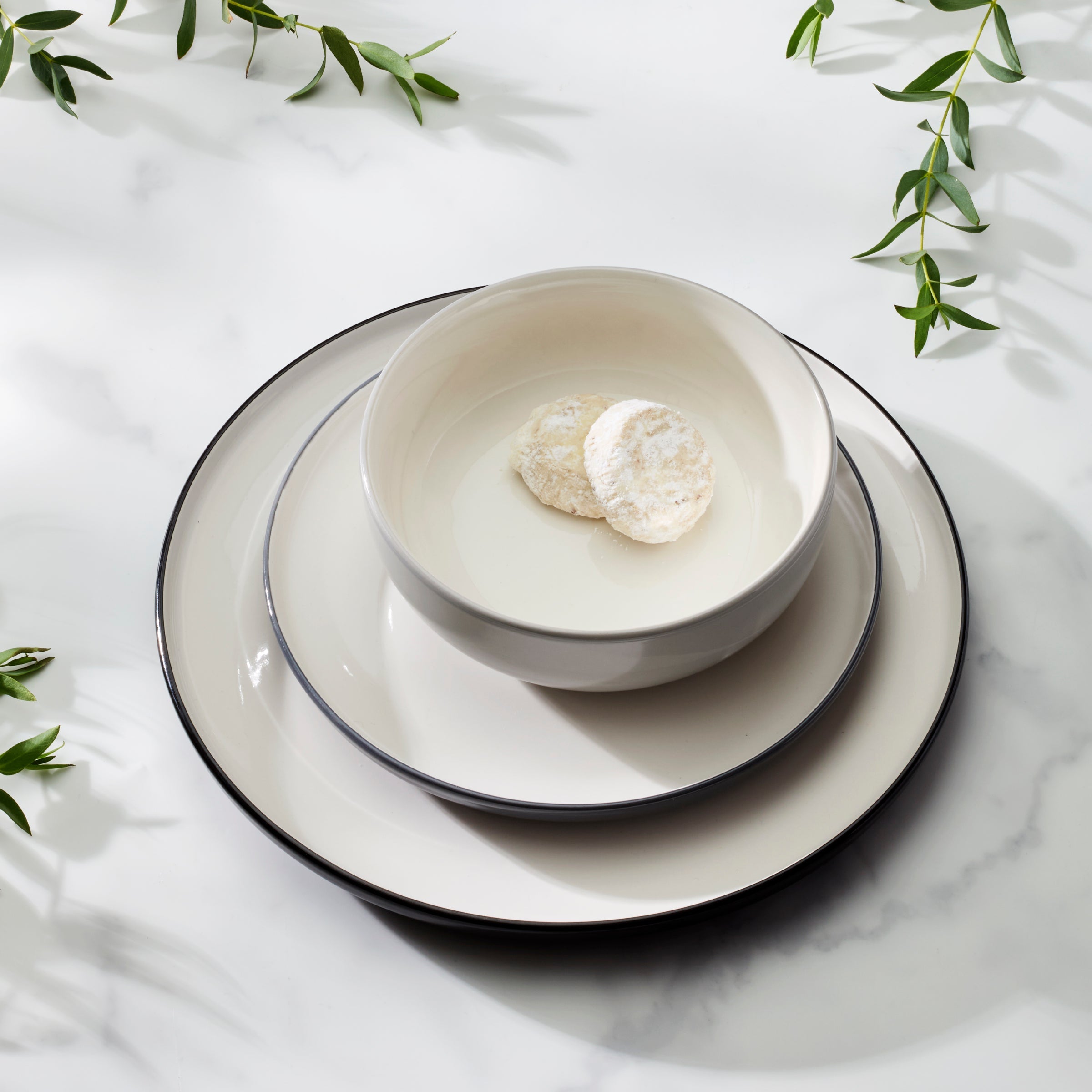 Pumice Ombre Porcelain Dinnerware Set, 12-Piece - Image 14