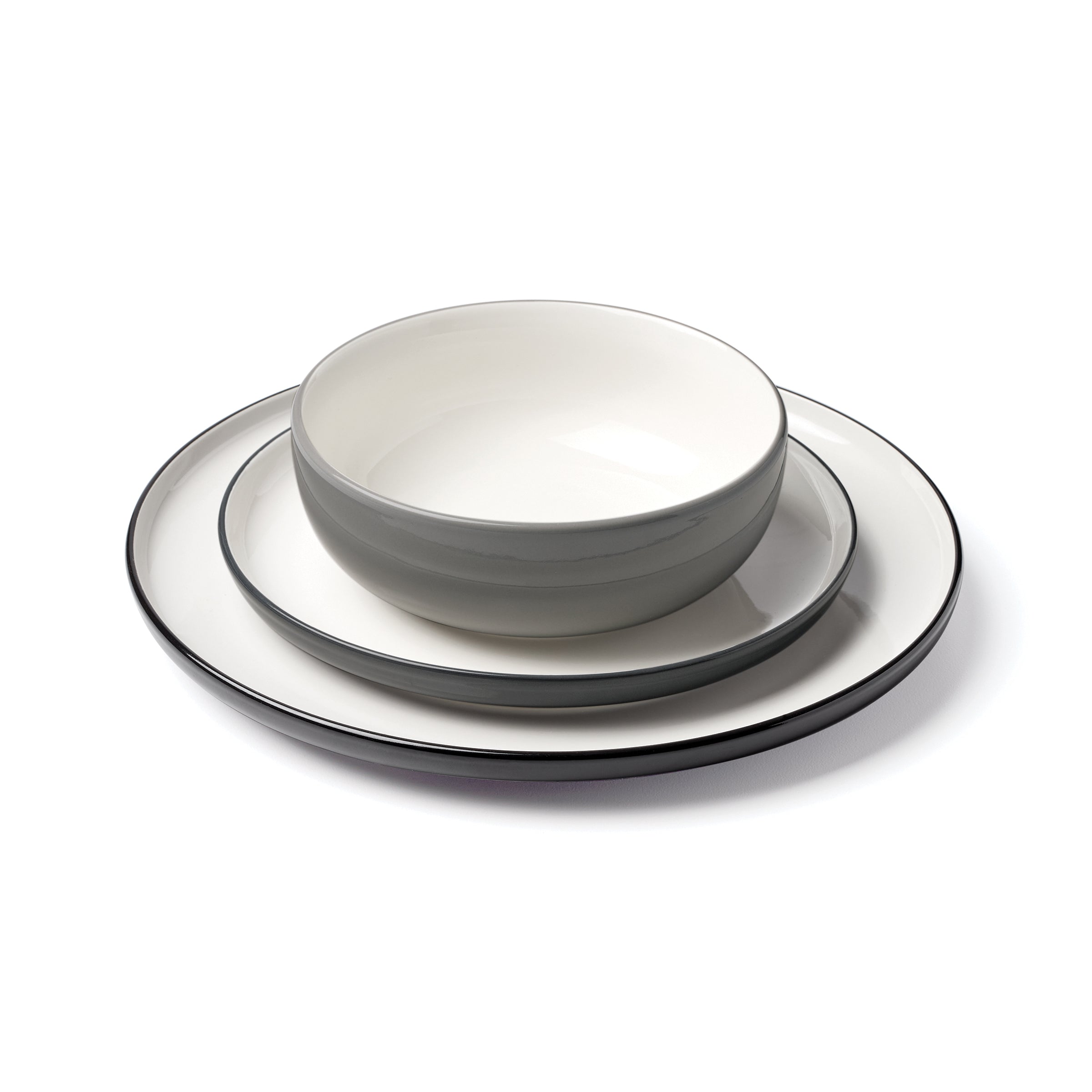 Pumice Ombre Porcelain Dinnerware Set, 12-Piece - Image 13