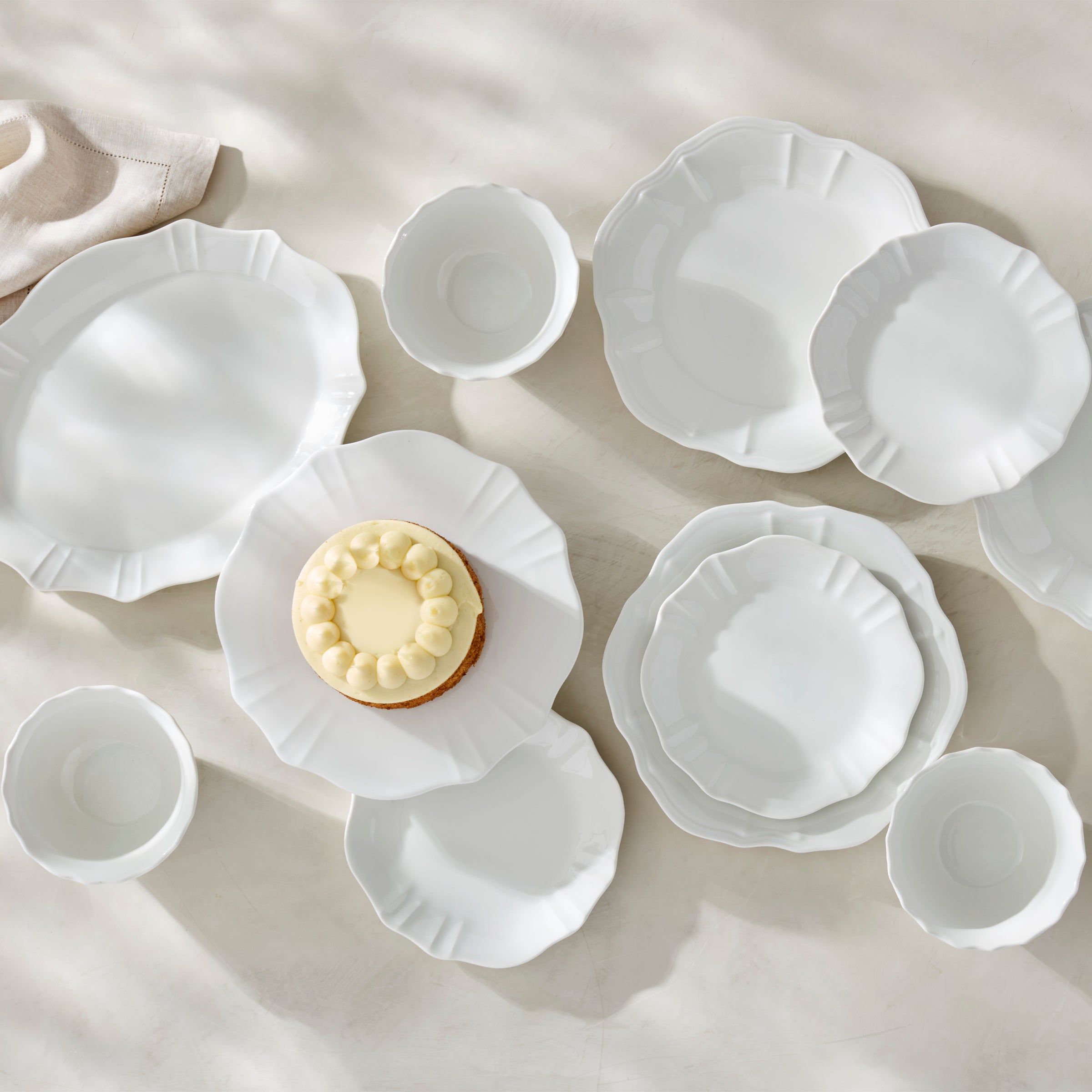 Glossy White Porcelain Dinnerware Set, 12-Piece - Image 16