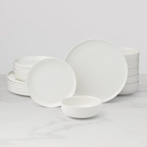 Classic White Porcelain Dinnerware Set, 18-Piece